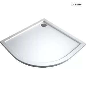 Oltens Superior brodzik półokragły 80x80 cm akrylowy biały 16001000
