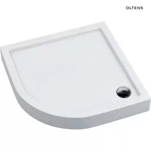 Oltens Vindel brodzik półokrągły 80x80 cm akrylowy biały 16003000