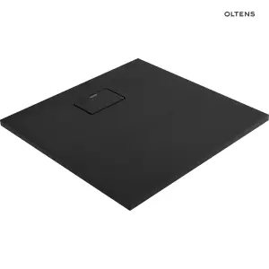 Oltens Bergytan brodzik kwadratowy 80x80 cm RockSurface czarny mat 17100300