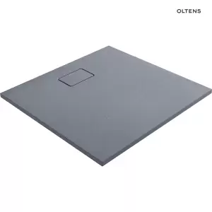 Oltens Bergytan brodzik kwadratowy 90x90 cm RockSurface szary beton 17101700