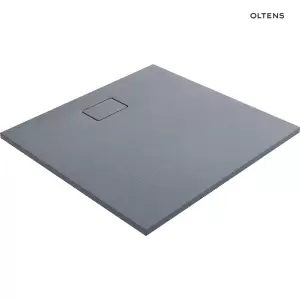Oltens Bergytan brodzik kwadratowy 100x100 cm RockSurface szary beton 17102700