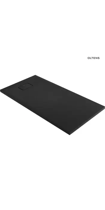 Oltens Bergytan brodzik prostokątny 140x70 cm RockSurface czarny mat 15105300