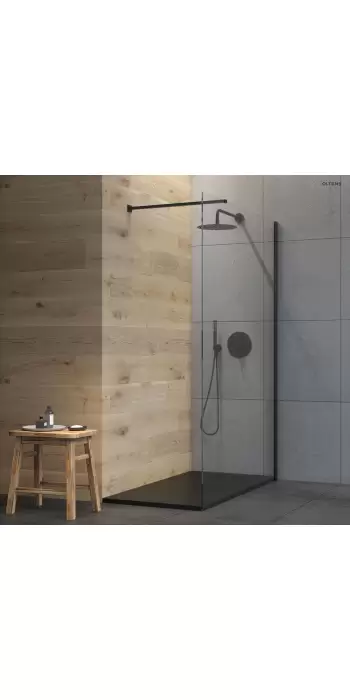 Oltens Bergytan brodzik prostokątny 100x80 cm RockSurface szary beton 15100700