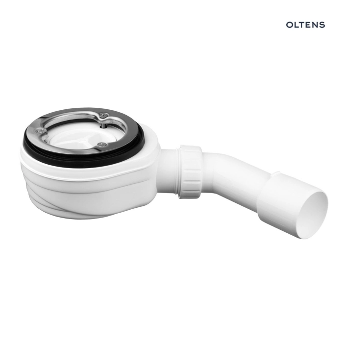 Oltens Pite Turbo syfon brodzikowy odpływ 90 mm bez pokrywy z metalową flanszą 08004000