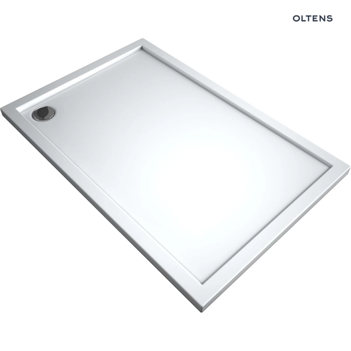 Oltens Superior brodzik prostokątny 120x70 cm akrylowy biały 15001000