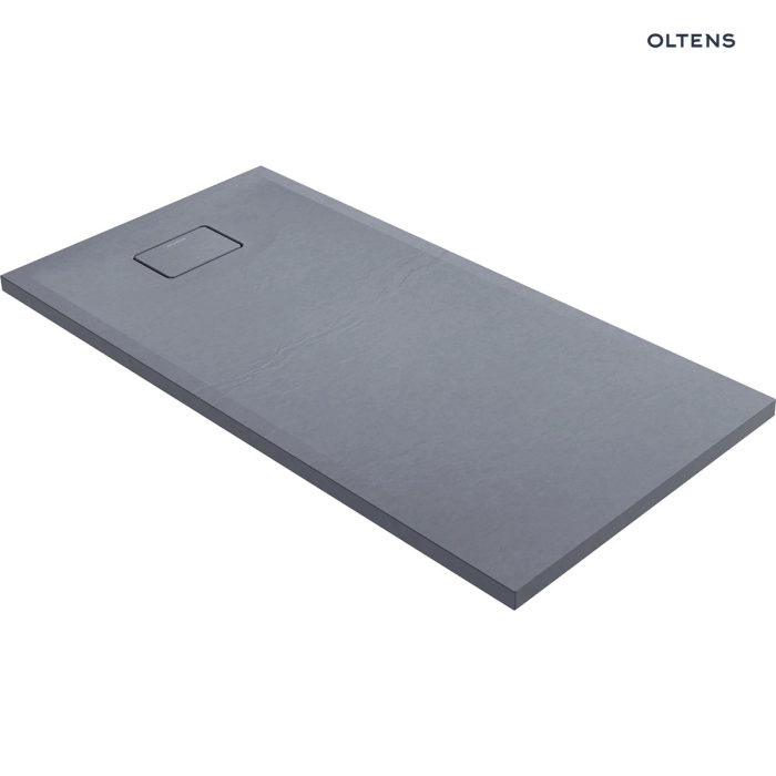 Oltens Bergytan brodzik prostokątny 140x70 cm RockSurface szary beton 15105700
