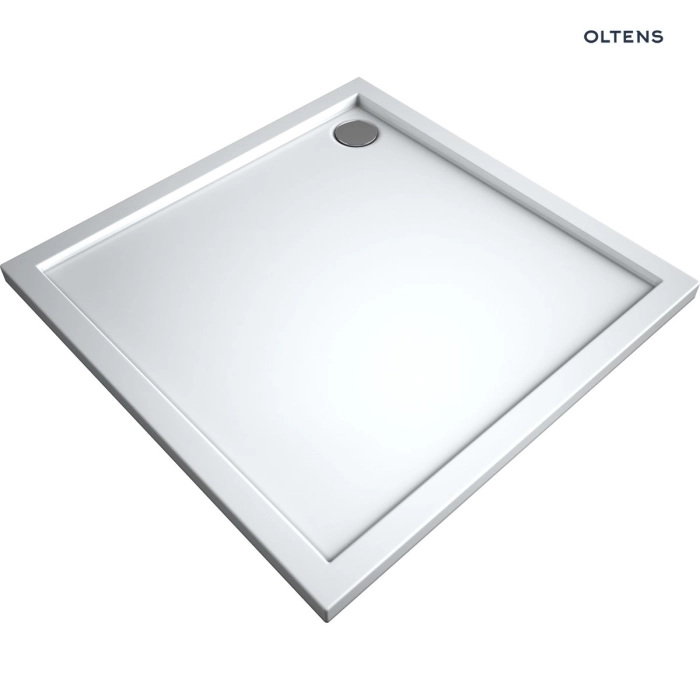 Oltens Superior brodzik kwadratowy 80x80 cm akrylowy biały 17002000