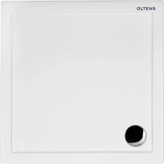 Oltens Vindel brodzik kwadratowy 90x90 cm akrylowy biały 17004000