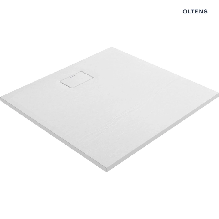 Oltens Bergytan brodzik kwadratowy 100x100 cm RockSurface biały 17102000