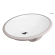 Oltens Mana umywalka 46x38 cm podblatowa owalna z powłoką SmartClean biała 40600000