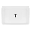 Oltens Hadsel umywalka 38,5 cm nablatowa kwadratowa z powłoką SmartClean biała 40807000