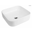 Oltens Hadsel umywalka 38,5 cm nablatowa kwadratowa z powłoką SmartClean biała 40807000
