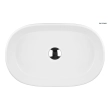 Oltens Fana umywalka 42 cm nablatowa okrągła z powłoką SmartClean biała 40812000