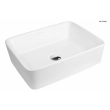 Oltens Forde umywalka 48x37 cm nablatowa prostokątna z powłoką SmartClean biała 40814000