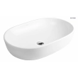 Oltens Hamnes umywalka 60x42,5 cm nablatowa owalna z powłoką SmartClean biała 40815000