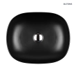 Oltens Hamnes umywalka 46,5x37,5 cm nablatowa owalna czarny mat 40301300