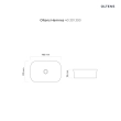 Oltens Hamnes umywalka 46,5x37,5 cm nablatowa owalna czarny mat 40301300