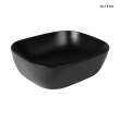 Oltens Hamnes umywalka 46,5x37,5 cm nablatowa owalna czarny mat 40301300