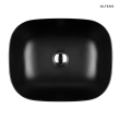 Oltens Hamnes umywalka 46,5x37,5 cm nablatowa owalna czarny mat 40301300