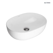 Oltens Hamnes Thin umywalka 49,5x35,5 cm nablatowa owalna biała 40319000