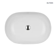 Oltens Hamnes Thin umywalka 60,5x41,5 cm nablatowa owalna biała 40320000