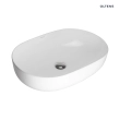 Oltens Hamnes Thin umywalka 60,5x41,5 cm nablatowa owalna biała 40320000