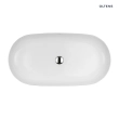 Oltens Hamnes Thin umywalka 80x40 cm nablatowa owalna biała 40321000