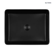 Oltens Forde umywalka 51x40,5 cm nablatowa prostokątna z powłoką SmartClean czarny mat 40803300
