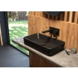 Oltens Forde umywalka 51x40,5 cm nablatowa prostokątna z powłoką SmartClean czarny mat 40803300