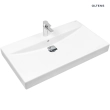 Oltens Fossa umywalka 55x34 cm nablatowa prostokątna biała 40301000