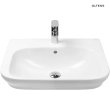Oltens Gulfoss umywalka 60x46 cm nablatowa częściowo wpuszczana z powłoką SmartClean biała 41901000