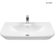 Oltens Gulfoss umywalka 80x46 cm nablatowa częściowo wpuszczana z powłoką SmartClean biała 41902000