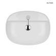 Oltens Hamnes Thin umywalka 51x39 cm nablatowa owalna z powłoką SmartClean biała 41813000
