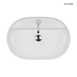 Oltens Hamnes Thin umywalka 62x42 cm nablatowa owalna z powłoką SmartClean biała 41814000