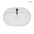 Oltens Hamnes Thin umywalka 62x42 cm nablatowa owalna z powłoką SmartClean biała 41814000
