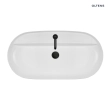 Oltens Hamnes Thin umywalka 80x40 cm nablatowa owalna z powłoką SmartClean biała 41815000