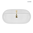 Oltens Hamnes Thin umywalka 80x40 cm nablatowa owalna z powłoką SmartClean biała 41815000
