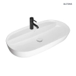 Oltens Solvig umywalka 51x34 cm nablatowa owalna z powłoką SmartClean biała 40822000