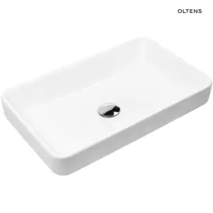 Oltens Fossa umywalka 55x34 cm nablatowa prostokątna biała 40301000