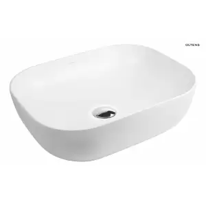 Oltens Josen umywalka 50x39,5 cm nablatowa z powłoką SmartClean biała 40805000