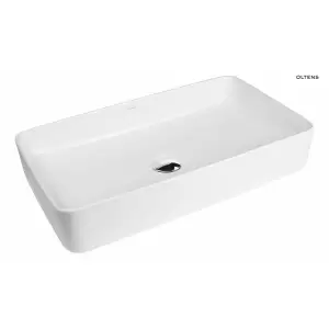 Oltens Solberg umywalka 62x41,5 cm nablatowa prostokątna biała 40318000