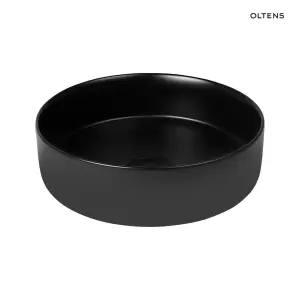 Oltens Lagde umywalka 35,5 cm nablatowa okrągła czarny mat 40304300