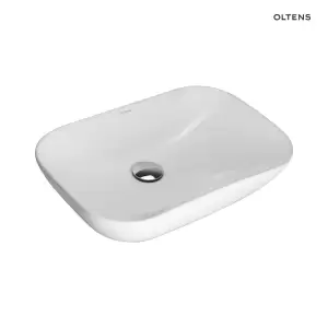 Oltens Solvig umywalka 51x34 cm nablatowa owalna biała 40322000