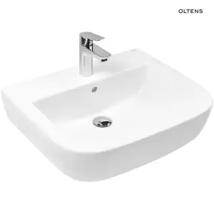 Oltens Vernal umywalka 56x45 cm wisząca z powłoką SmartClean biała 41502000