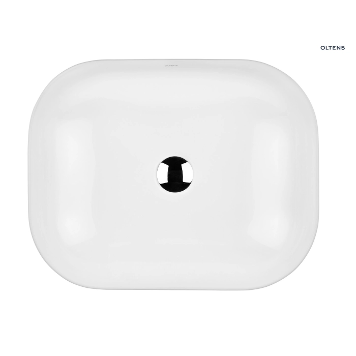 Oltens Lustra umywalka 60,5x35 cm nablatowa prostokątna z powłoką SmartClean biała 40806000