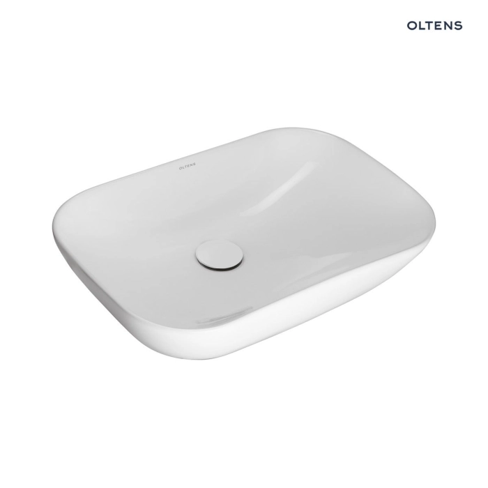 Oltens Torne przycisk spłukujący do WC szklany czarny/chrom/czarny 57200300