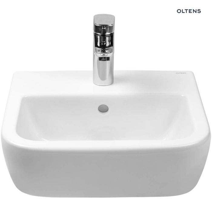 Oltens Vernal umywalka 40x32,5 cm wisząca z powłoką SmartClean biała 41503000