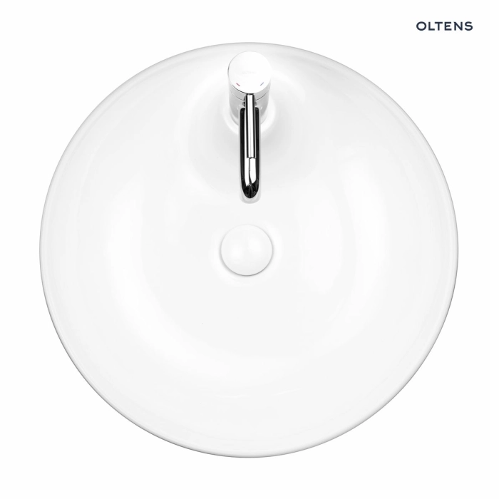 Oltens Josen umywalka 50x39,5 cm nablatowa z powłoką SmartClean biała 40805000