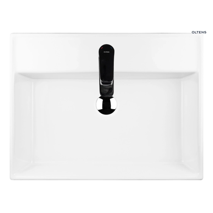 Oltens Hamnes umywalka 47,5x34 cm nablatowa owalna biała 40309000