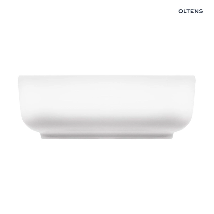 Oltens Hadsel umywalka 38,5 cm nablatowa kwadratowa z powłoką SmartClean biała 40807000